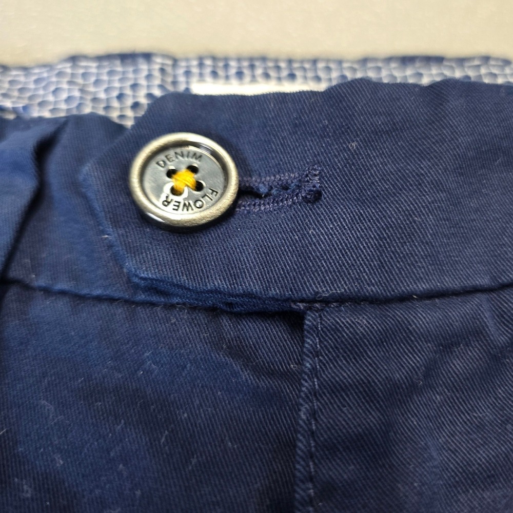Denim & Flower Ricky Singh Men's Navy Chino Shorts Size 30 Paisley Lined - Picture 11 of 13